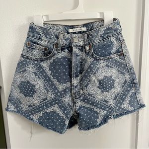 Pacsun Bandana Print Denim Shorts